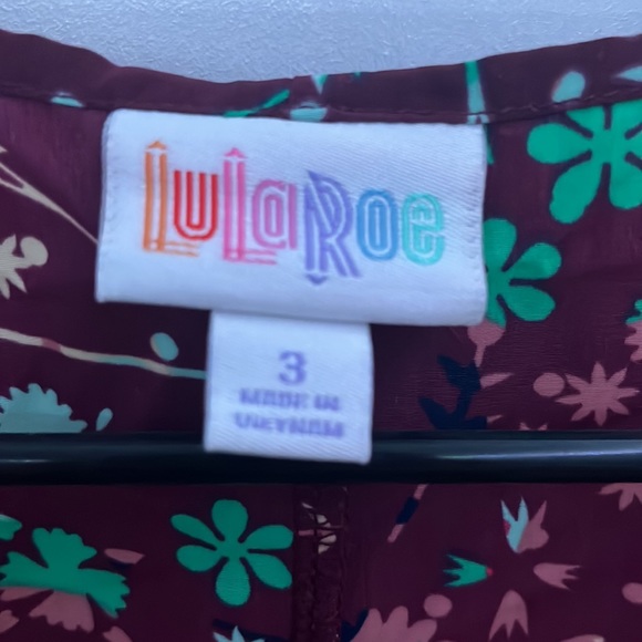 Purple cardigan Lula roe with flowers - Picture 4 of 4